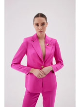 Load image into Gallery viewer, Safety Pin Detail Hot Pink Suit
