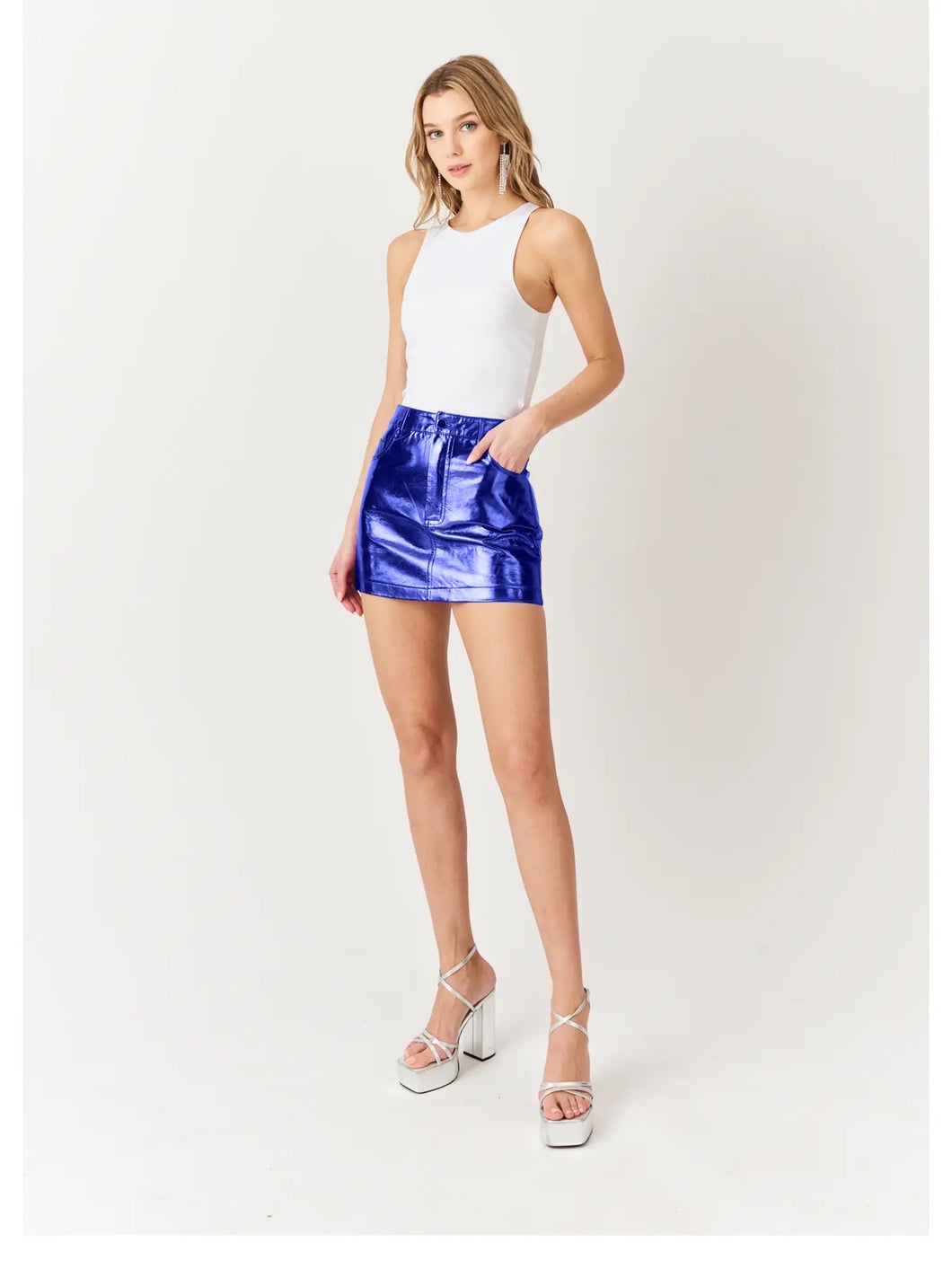 Electric Blue Mini Skirt