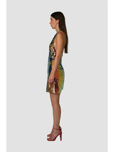 Multicoloured Sequin Dress