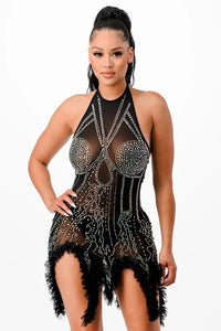 Kendals Feather Crystal Dress