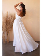 Load image into Gallery viewer, Satin Strapless Wedding dress
