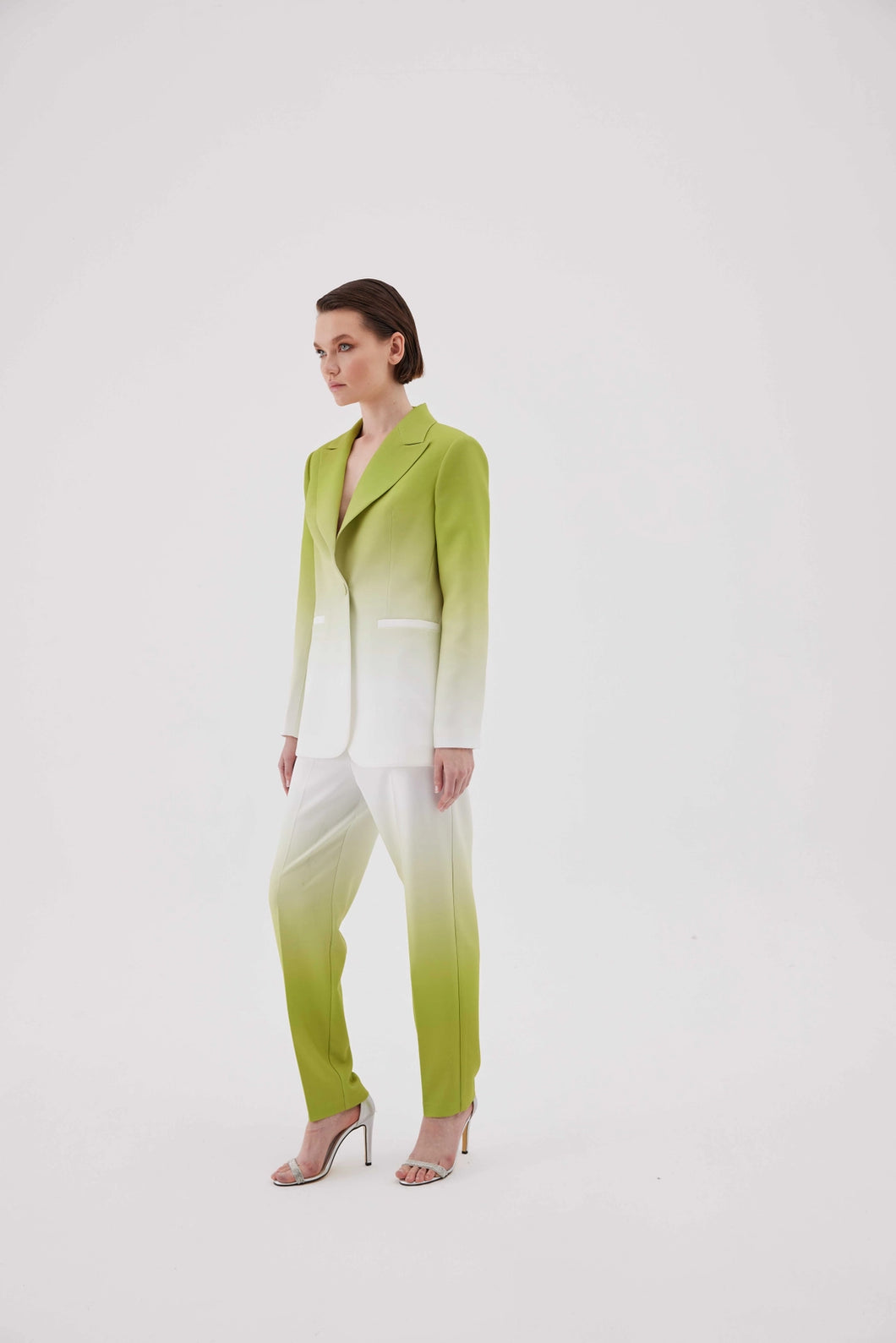 Ombre Green and White Suit