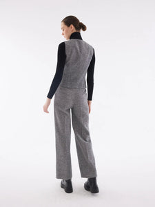 Lanza Knitted Grey Vest & Trouser Suit