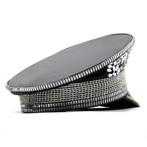 Military Luxury Rhinestone Hat