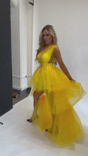 Load and play video in Gallery viewer, Ibiza Yellow Tulle Ball Gown
