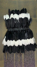 Load image into Gallery viewer, High Quality Feather Strapless Tassel Dress
