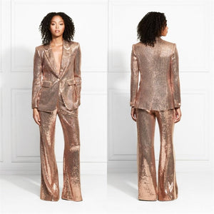Jessica's Glitter Gold Sequin Suit.