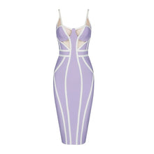 Load image into Gallery viewer, High Quality V-neck Hollow Out Bodycon Bandage Dress
