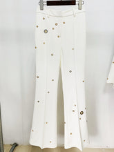 Load image into Gallery viewer, Runway White Studded Two Piece Suit
