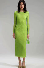 Load image into Gallery viewer, Beaded Long Sleeve Bodycon Long Dress

