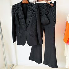 Load image into Gallery viewer, 3 Piece Bling Blazer and Trouser Suit
