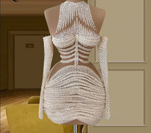 Load image into Gallery viewer, Jessica&#39;s Beaded Embellished Mini Dress
