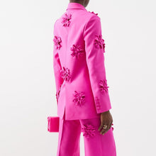 Load image into Gallery viewer, Floral Embellished Blazer Two Piece Suit
