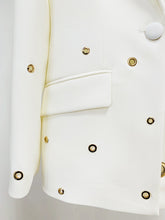 Load image into Gallery viewer, Runway White Studded Two Piece Suit
