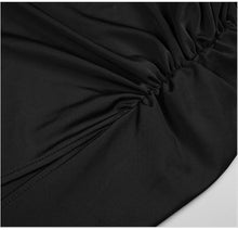 Load image into Gallery viewer, Black One-shoulder High Split Maxi Dress
