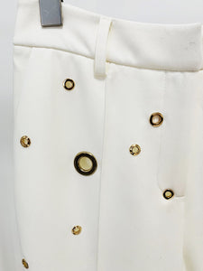 Runway White Studded Two Piece Suit