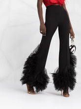 Load image into Gallery viewer, High Waist Tulle Ruffles Flared Trousers

