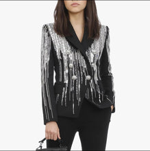 Load image into Gallery viewer, Double Breasted  Beaded Blazer
