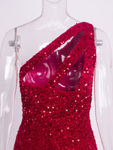 Load image into Gallery viewer, Sequin Split Party Dress
