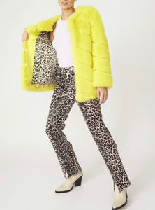Candy Yellow Fur Coat
