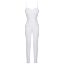 Load image into Gallery viewer, Sleek White Belted Jumpsuit
