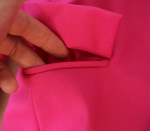 Sculptured Fuchsia Pink Trouser Suit