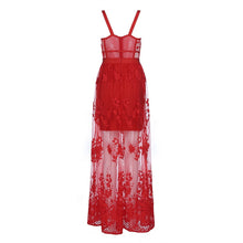 Load image into Gallery viewer, Lace Sleeveless Hollow- Out Evening  Dress
