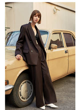 Load image into Gallery viewer, Dark Brown Vintage Women Trousers
