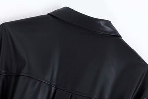 PU Leather Dress With Belt