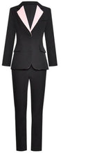 Load image into Gallery viewer, Black and White Patchwork Suit
