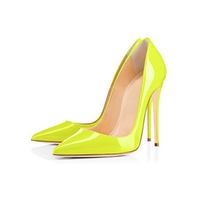 Fluorescent Yellow Stiletto Heels Shoes