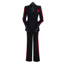 Load image into Gallery viewer, Red Stripe Double Breasted Blazer Suit
