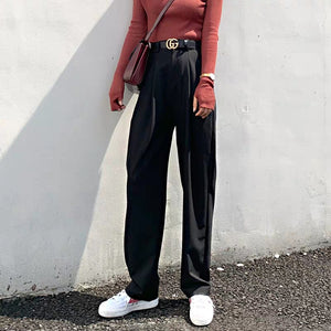 High Waist Loose Fit Trousers
