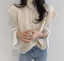 Load image into Gallery viewer, Turtleneck Sleeveless Knit Sweater
