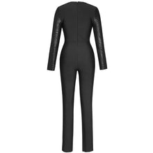 Load image into Gallery viewer, Black  Metallic Jumpsuit
