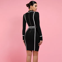 Load image into Gallery viewer, Abstract Long Sleeve Bandage Dress
