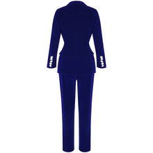Load image into Gallery viewer, Velvet Stretch Two Piece Suit
