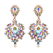 Load image into Gallery viewer, Crystal  Gem Statement Earrings
