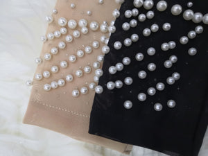Pearls Beading Two Pieces Skirt Set