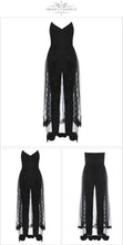 Load image into Gallery viewer, Black Strapless Jumpsuit with Lace Cloak
