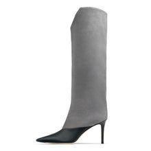 Load image into Gallery viewer, Elegant Grey Wide Shaft Boots
