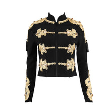 Load image into Gallery viewer, Black Jacket with Golden Embroidery
