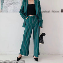 Load image into Gallery viewer, Cleo&#39;s Pinstriped Single Button Blazer
