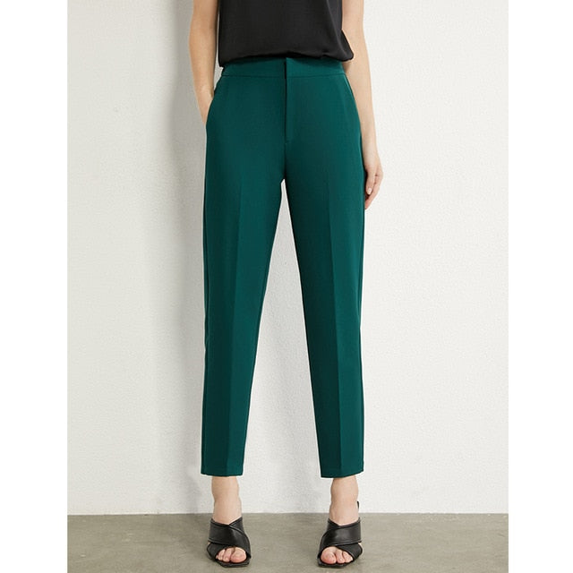 High Waist Straight Fit Female Trousers