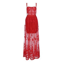 Load image into Gallery viewer, Lace Sleeveless Hollow- Out Evening  Dress
