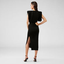 Load image into Gallery viewer, Sculptural Shoulder Cut- Out- Party Dress
