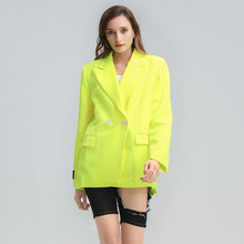 Load image into Gallery viewer, Neon Yellow  Luxury Blazer
