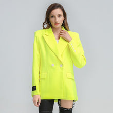 Load image into Gallery viewer, Neon Yellow  Luxury Blazer
