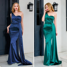 Load image into Gallery viewer, SATIN DRAPED EVENING GOWN
