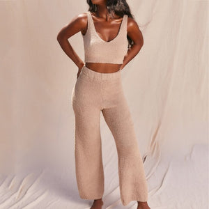 Chenille Knitted Two Piece Set